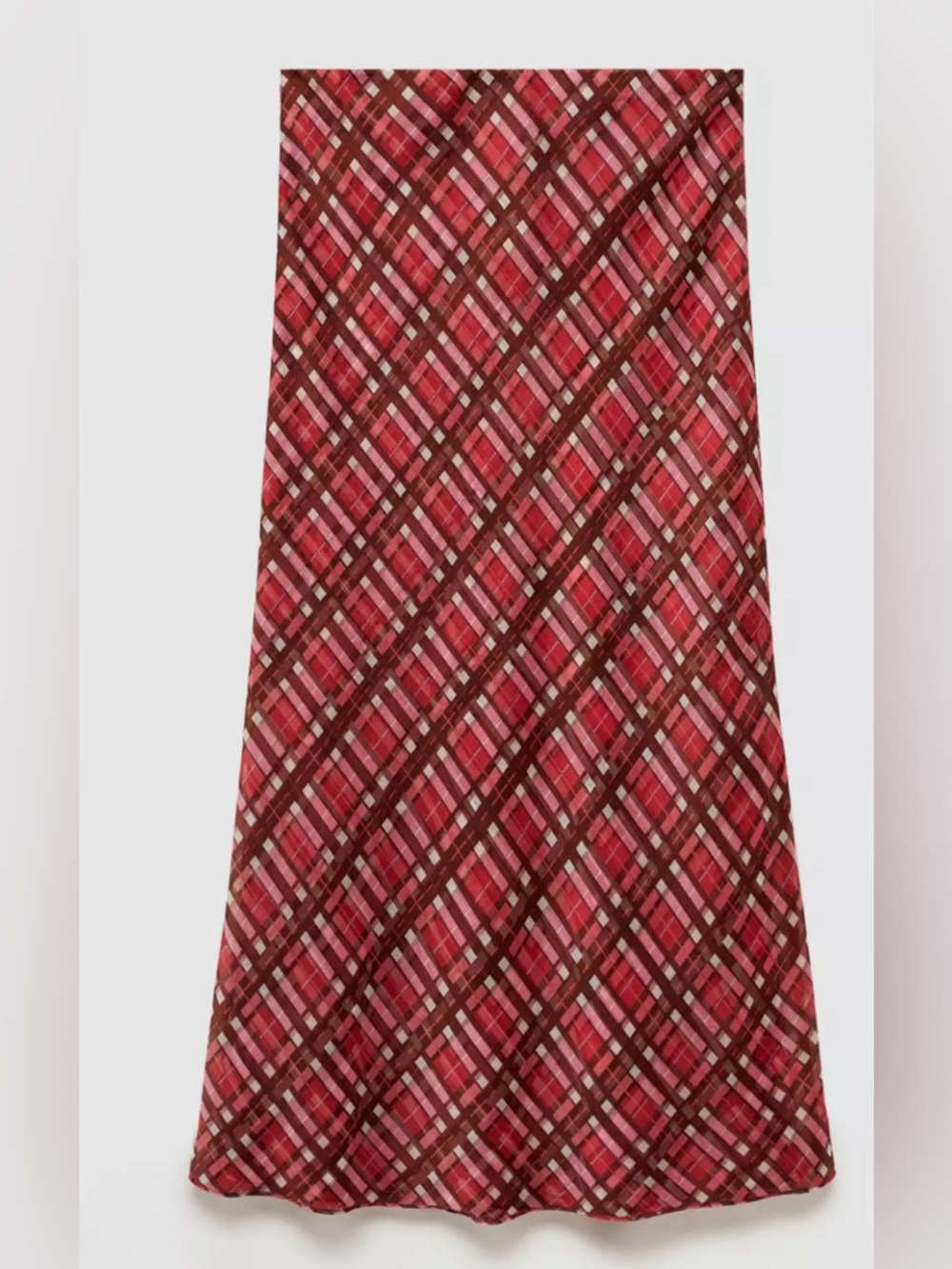 Women's Red Plaid A-Line Skirt